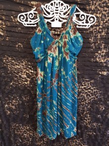 Batik Kleid blau1